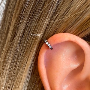 18G Black Cartilage Hoop Earrings • tragus earrings • tiny hoop earrings • cartilage hoop earrings • helix hoop • small hoop