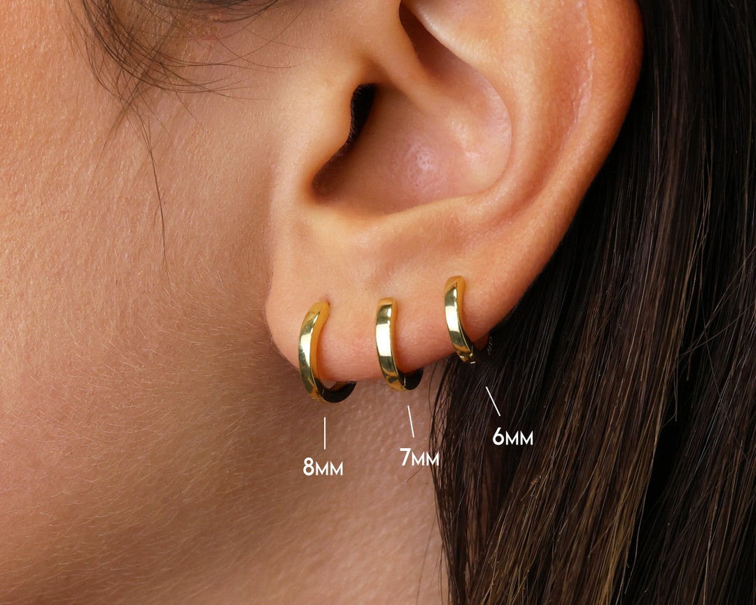 Square Edged Huggie Hoop Earrings • Hoop Earring • Gold Hoop