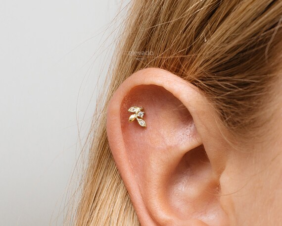 Leaf cartilage sale earring