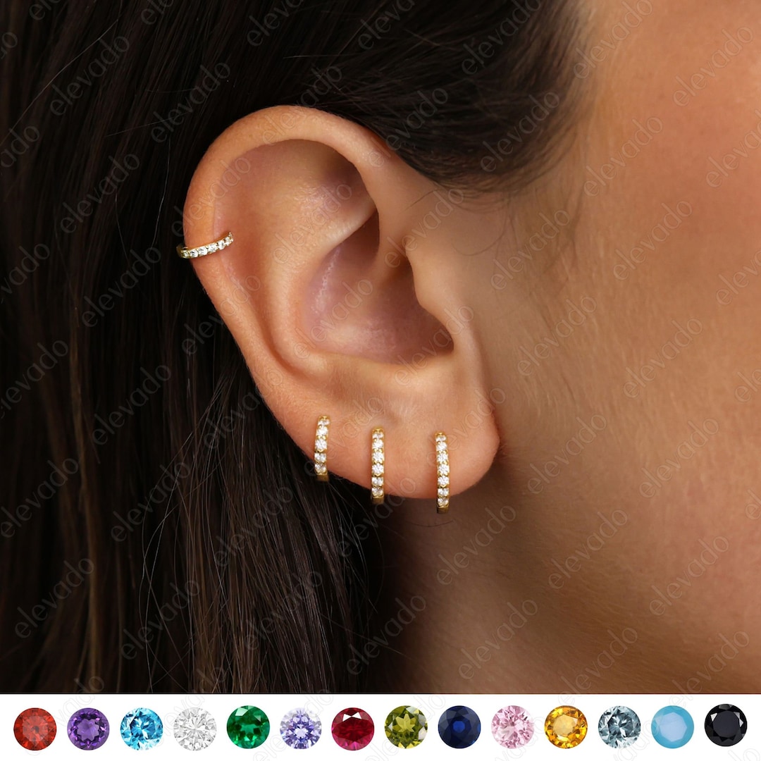 Simple Everyday Paved Huggie Hoops • Mix Match and Stack • Simple ...