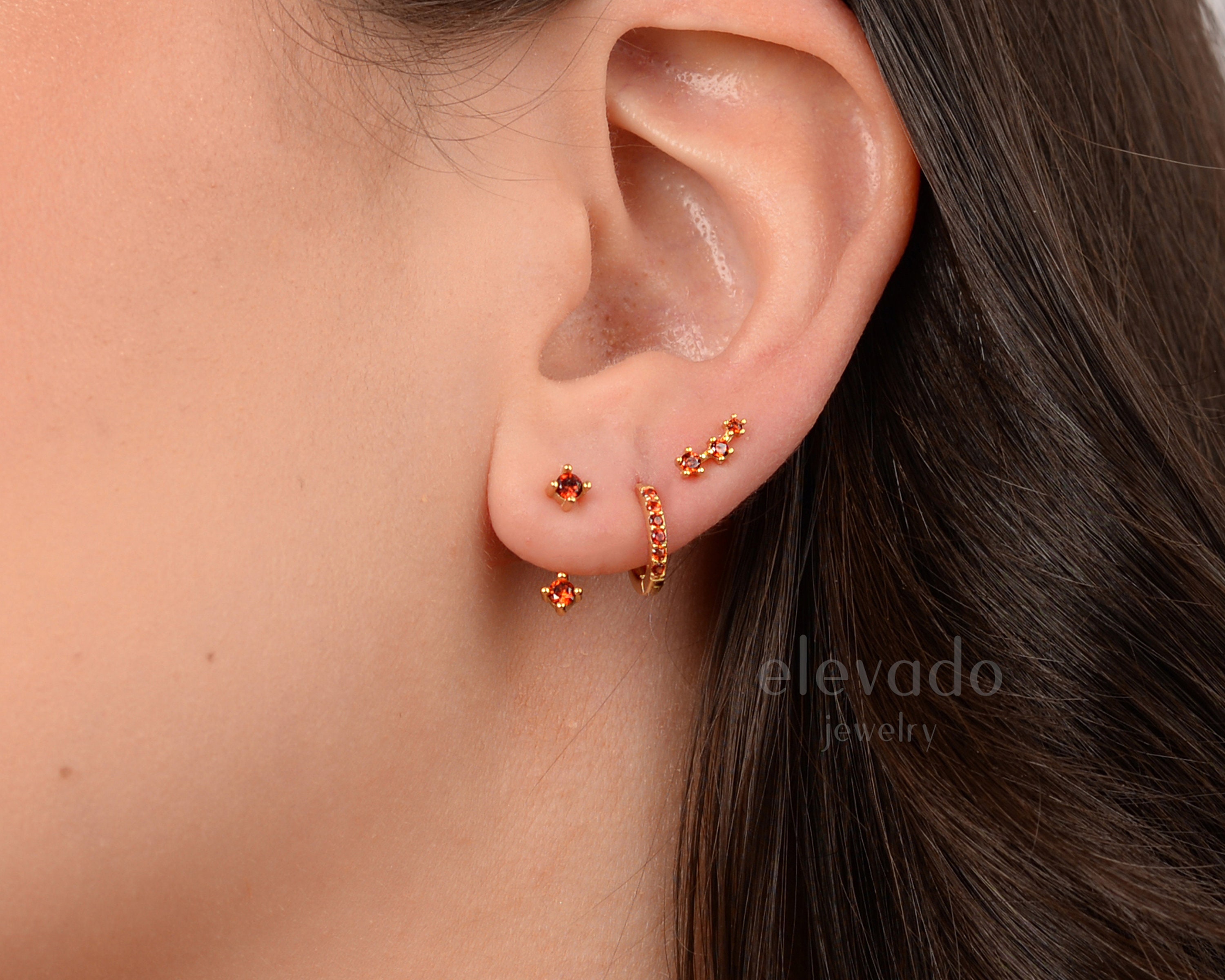 Sterling argento 5 mm bianco cuore con zirconi cubici andralok