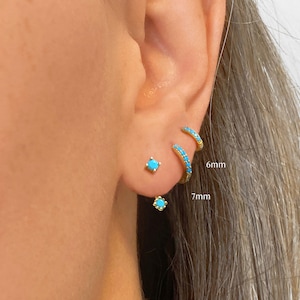 Cadeauset oorbellen turquoise voorkant achterkant • turquoise sieraden • klaar voor cadeau • cadeau voor haar • cadeau voor moeder • kousenvuller • kerstsieraden