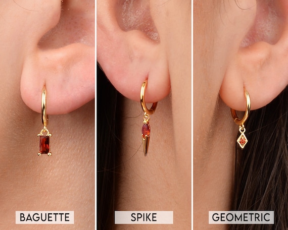 Hoop with dangle earrings best sale
