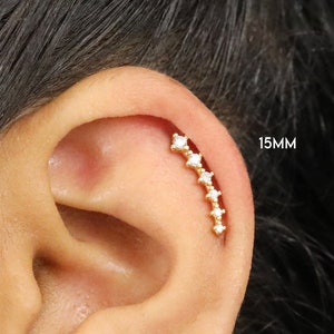 Ear Climbers ear climber ear crawler boucles doreilles minimalistes bijoux en argent boucles doreilles en or rose veste doreille brassard doreille image 4