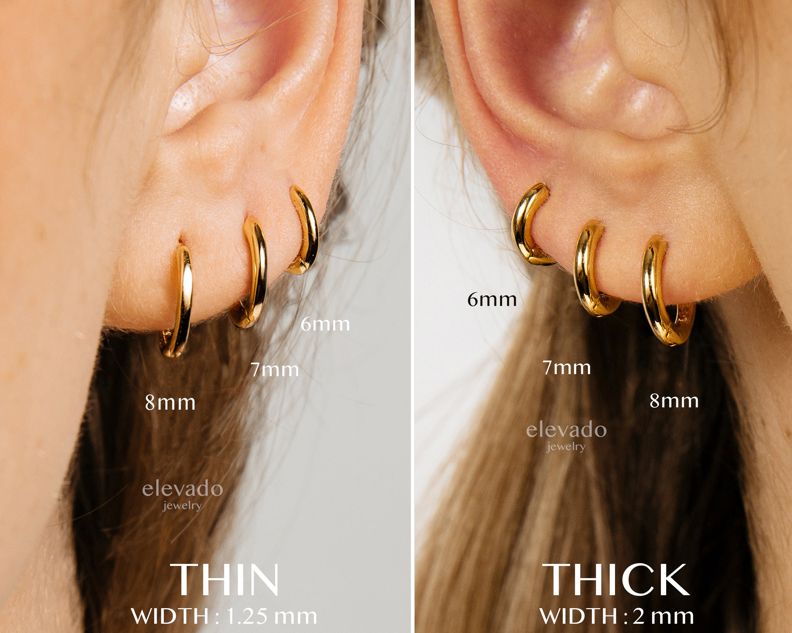 Jewel Tie 14k White Gold 1.25mm Hoop Earrings Jewel Tie 14k White Gold 1.25mm Hoop Earrings