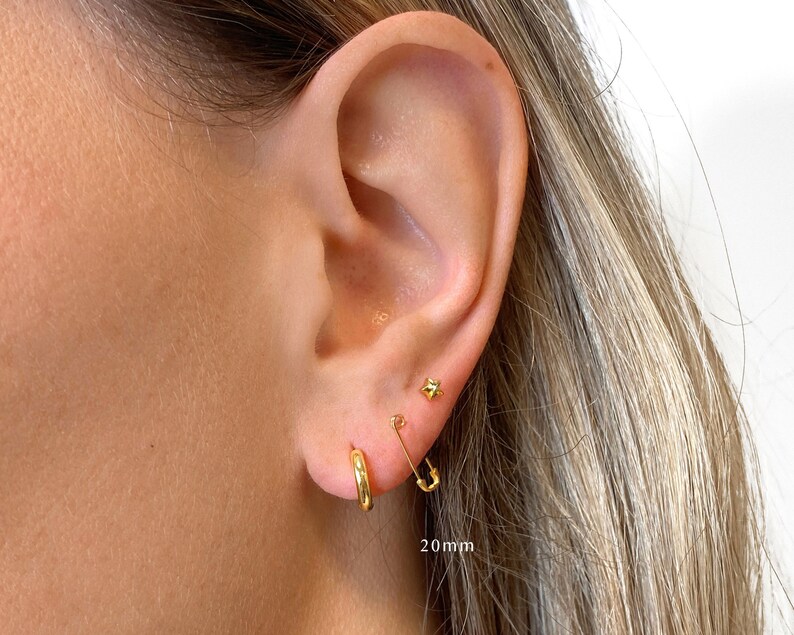 Safety Pin Earrings Statement Earrings Gold Safety Pin Etsy