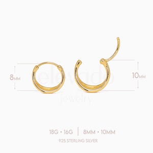 Solid Double Conch Clicker Hoop, Nose Ring, Septum Hoop, Hoop Earring, 16G/18G Clicker Hoops Daith Hoop Tragus Hoop Rook Hoop image 8