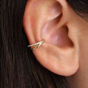 Paved Double Clicker Hoops, Nose Ring, Conch Hoop, Hoop Earring, 16G/18G Septum Hoop • Daith Hoop • Tragus Hoop • Rook Hoop