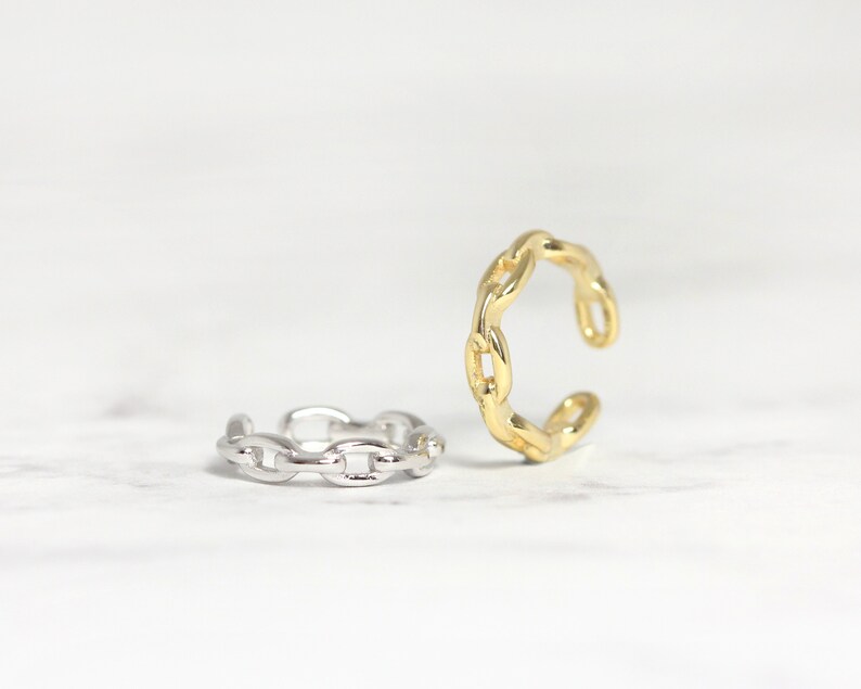 Chain Conch Ear Cuff No Piercing Silver Ear Cuff Conch Etsy