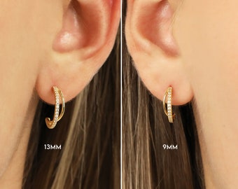 Hoop Stud Earrings • hook stud earrings • hook hoop earrings • dainty earrings • minimalist earring • post earrings • sleeper studs