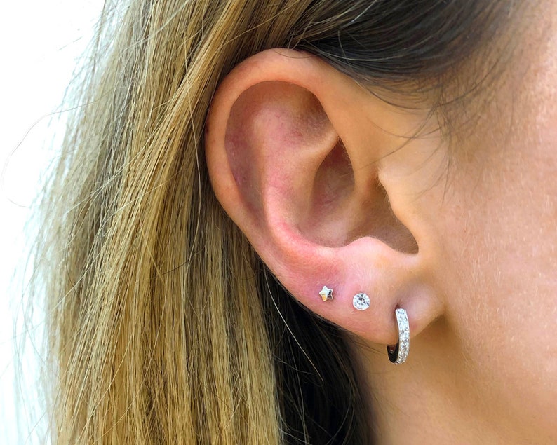 White Studs \u2022 dainty earrings \u2022 tiny stud earrings \u2022 small earrings \u2022 silver stud earrings \u2022 minimalist earrings