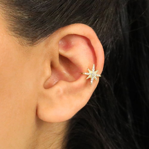 Chain Conch Ear Cuff No Piercing Silver Ear Cuff Conch Etsy