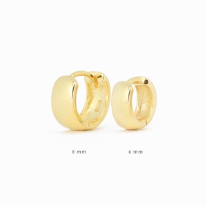 Thick Gold Hoop Earrings • dainty hoop earrings • silver hoop earrings • huggie hoop earrings • tiny hoops • minimalist earrings