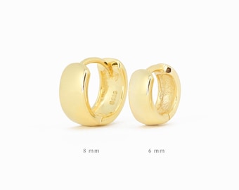 Orecchini a cerchio spessi in oro • orecchini a cerchio delicati • orecchini a cerchio in argento • orecchini a cerchio piccoli • cerchietti minuscoli • orecchini minimalisti
