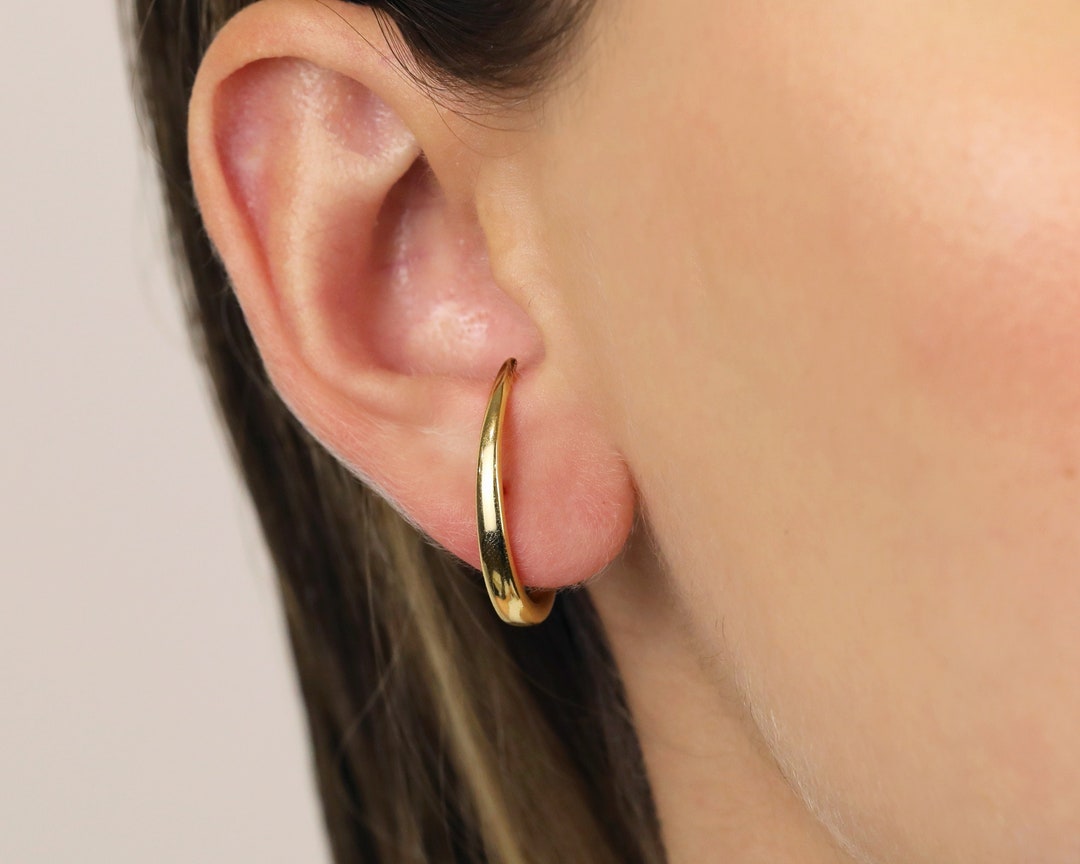 Suspender Earrings Gold Ear Climbers Cuff Earrings Gold Hoop Stud Earrings Minimalist Jewelry Huggie Earrings Hoop Stud Earrings Etsy Canada