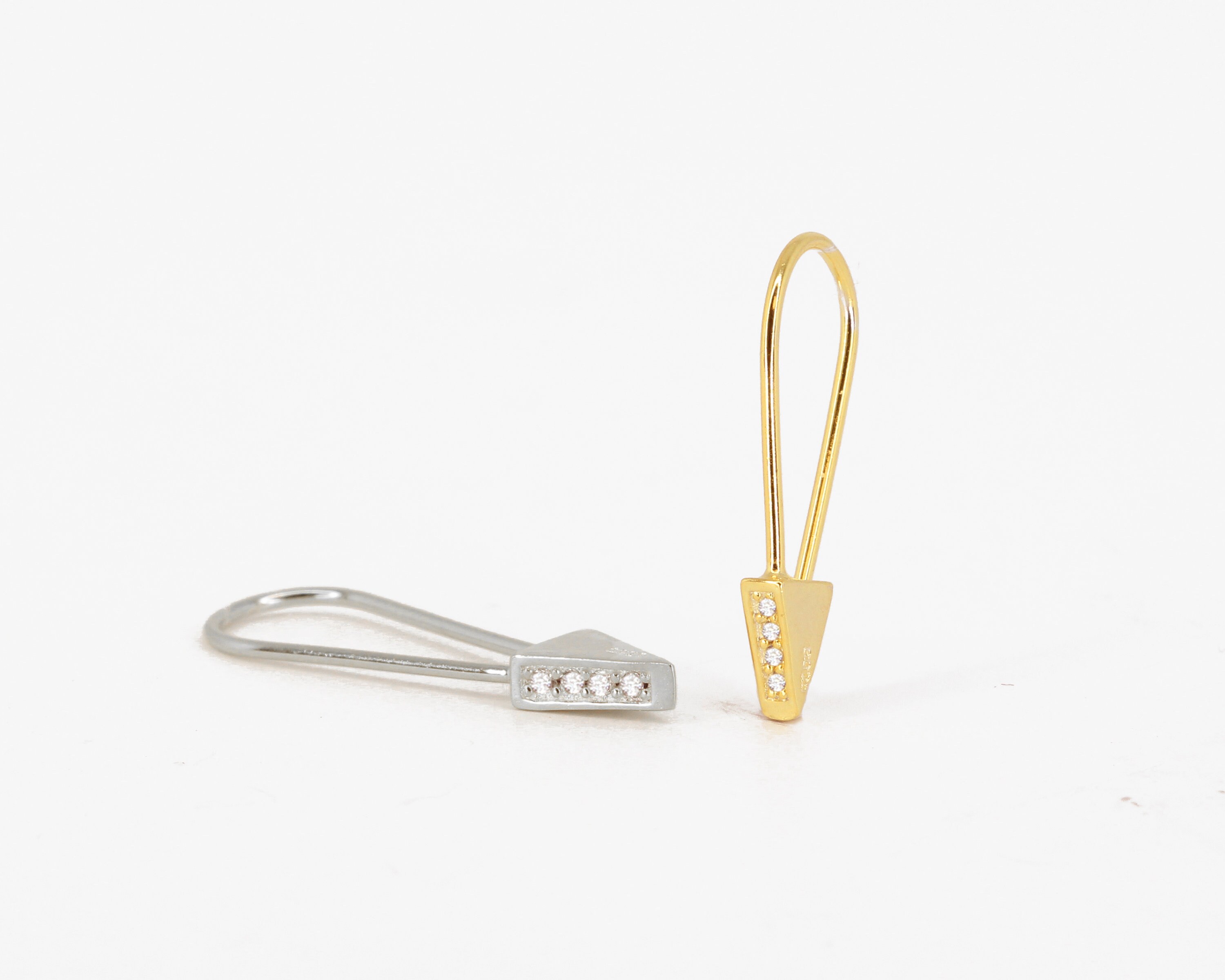 Modern Safety Pin Earrings statement earrings gold safety Etsy