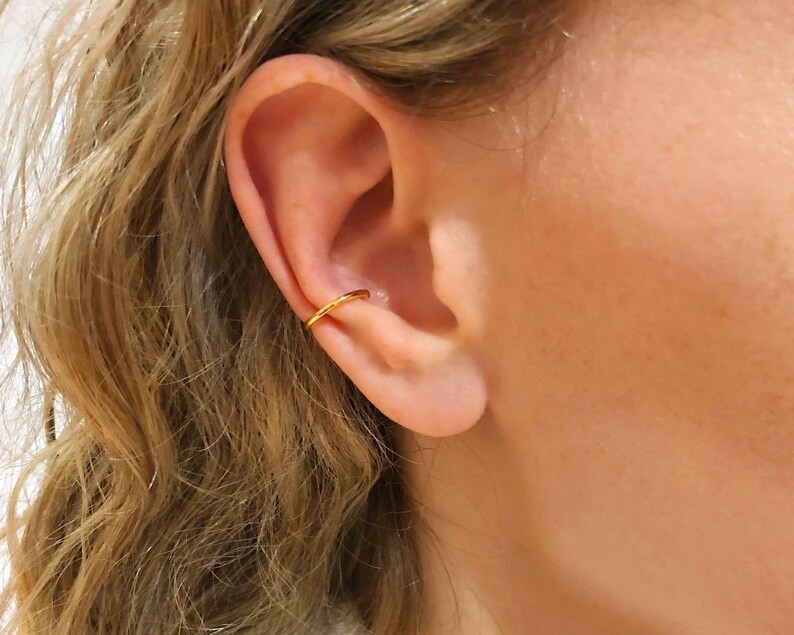 Simple Band Ear Cuff Ear Cuff No Piercing Gold Ear Cuff Etsy UK