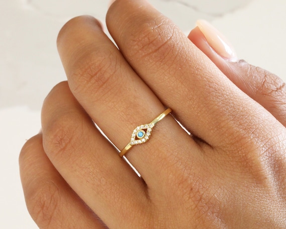 Little Turquoise Blue Eye Ring Little Turquoise Blue Eye Ring