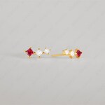 Ruby Climber Earrings