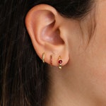 Ruby Hoop Earrings
