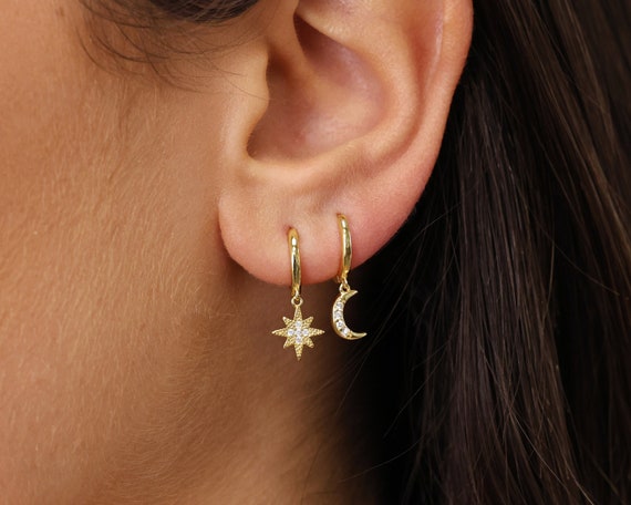 Celestial Star Hoop Earrings