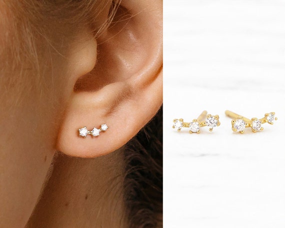 Tiny climber 2024 stud earrings