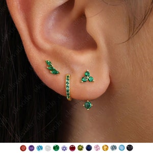 Emerald Floral Birthstone Earring Set by Elevado • perfect simple earrings for her • gift for her • birthstone earrings • holiday gift