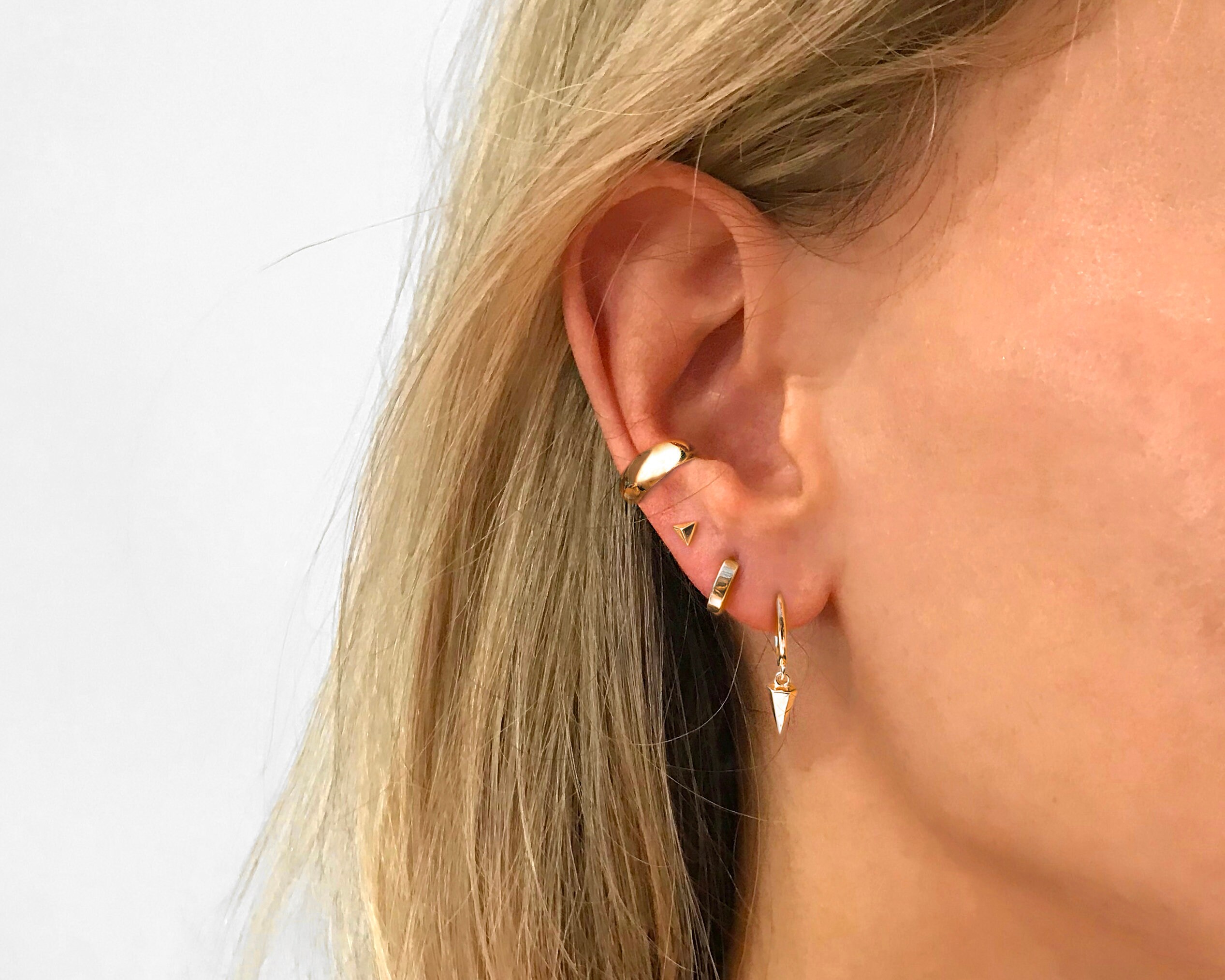 Thick Ear Cuff Ear Cuff No Piercing Gold Ear Cuff Ear Etsy Canada