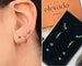 Emerald Earring Gift Set • Front Back Earring • Huggie Hoop Earrings • Birthstone Earrings • gift ready for her • gift for mom set 