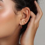 Ruby Hoop Earrings