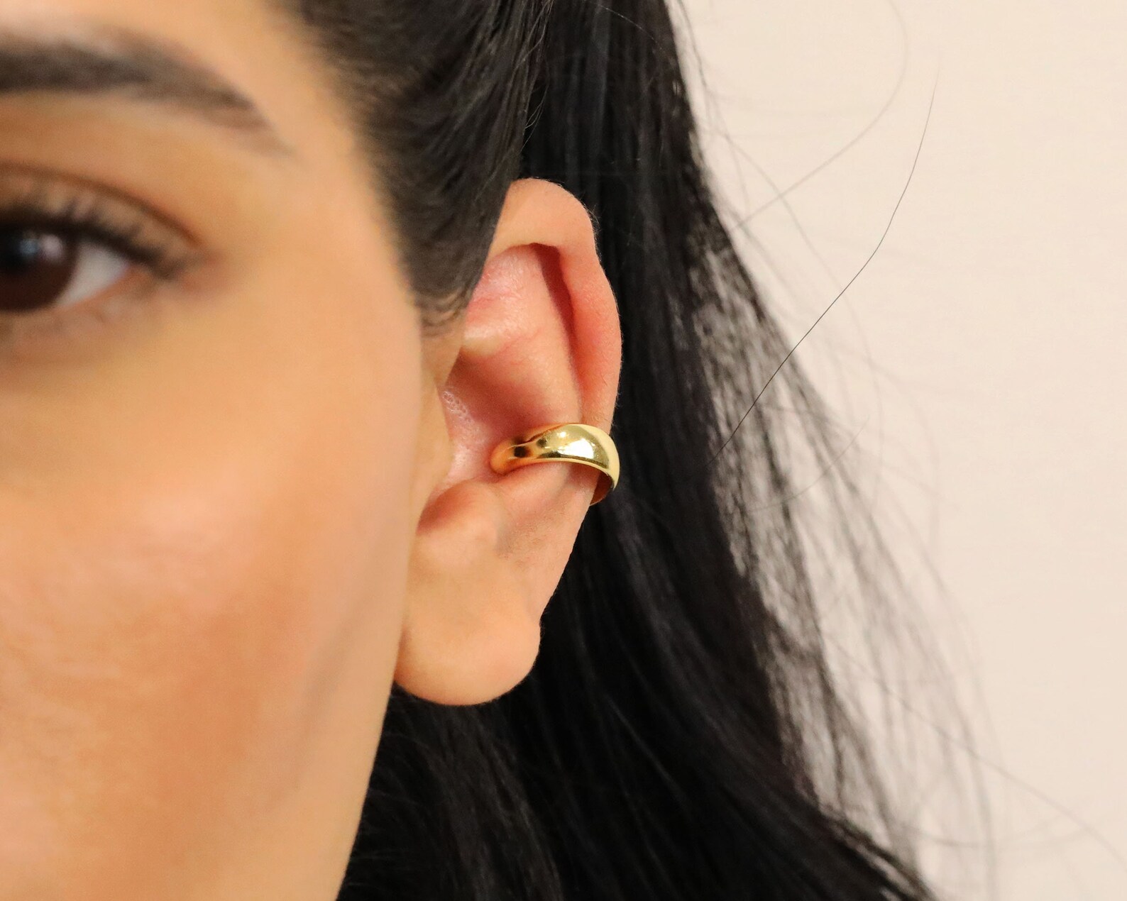 Thick Ear Cuff Ear Cuff No Piercing Gold Ear Cuff Ear Etsy Australia