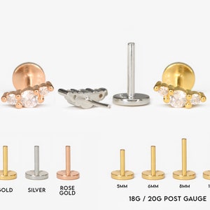 Colorful Cz Climber Earring Curved Long Bar Studs Classic Simple Multi