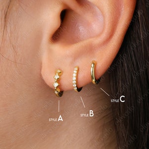 Ensemble cadeau créoles taille haute Boucles d'oreilles créoles fines parure de boucles d'oreilles cadeau prêt à offrir cadeau pour elle cadeau pour maman coffret cadeau image 3