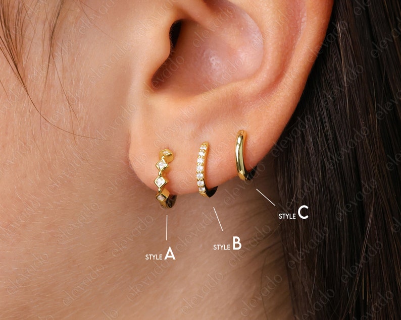 Ensemble cadeau créoles taille haute Boucles d'oreilles créoles fines parure de boucles d'oreilles cadeau prêt à offrir cadeau pour elle cadeau pour maman coffret cadeau image 3