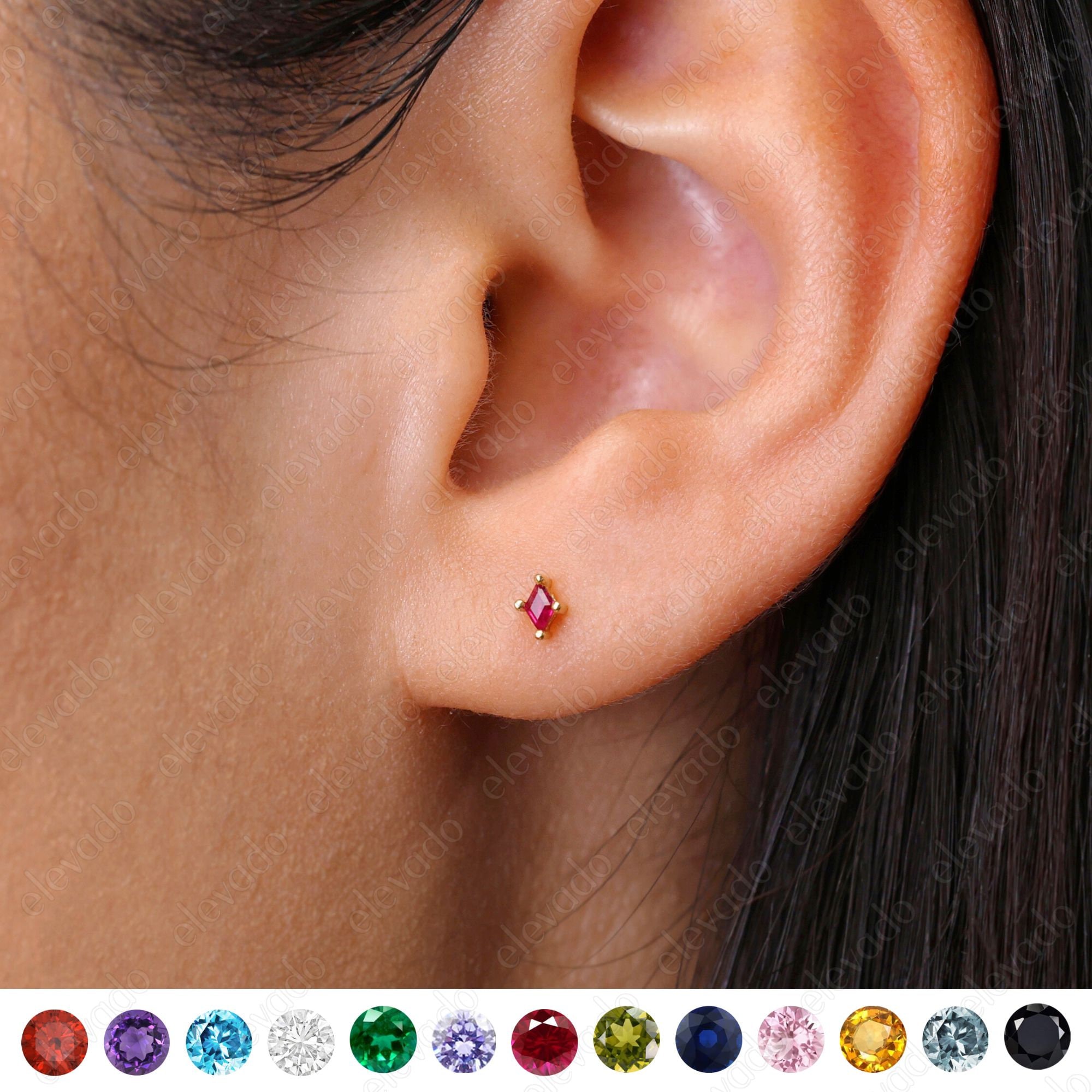 Tiny stud earrings Etsy France