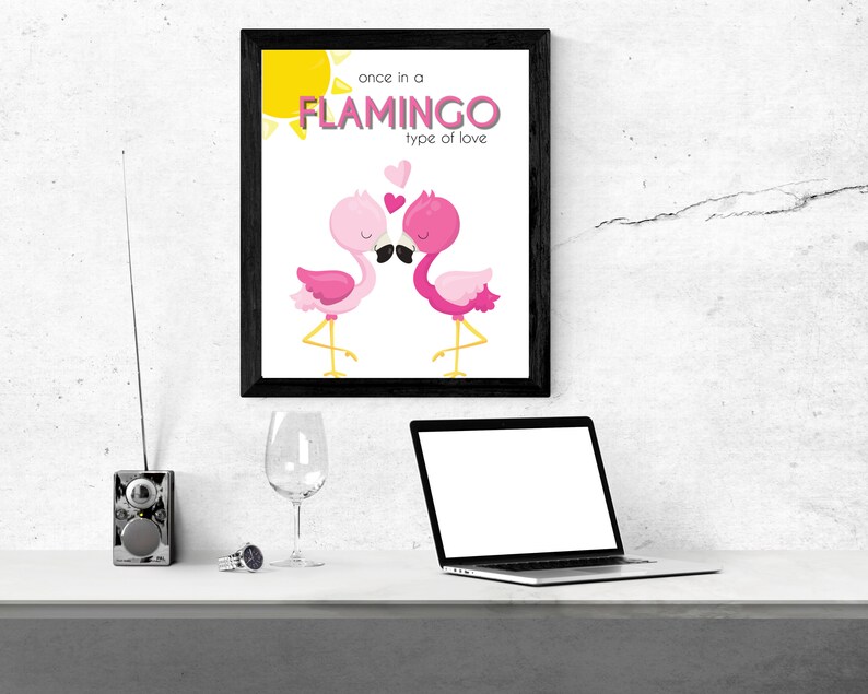 Flamingo Wall Art Printable Decor Instant Download - Etsy