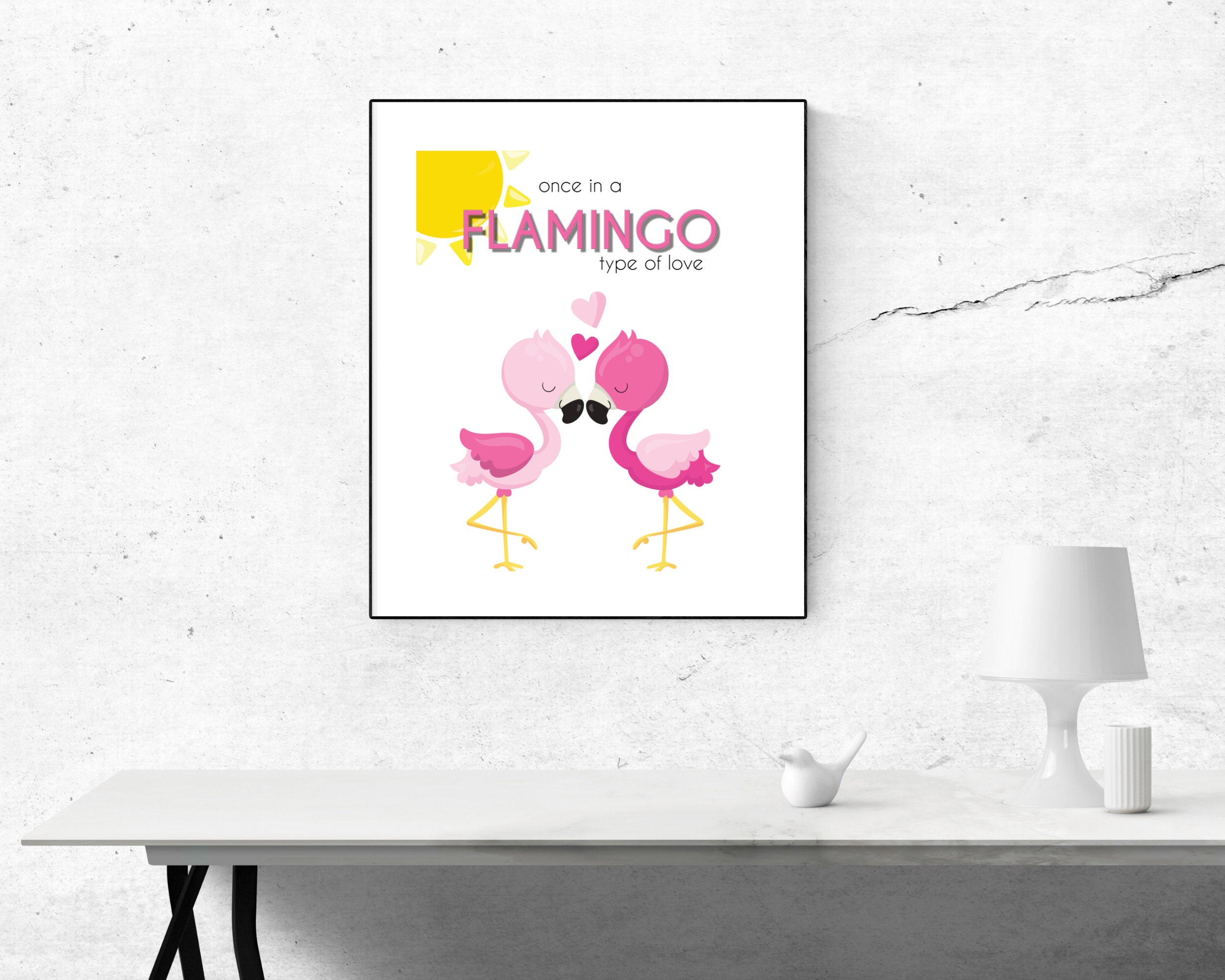 Flamingo Wall Art Printable Decor Instant Download - Etsy