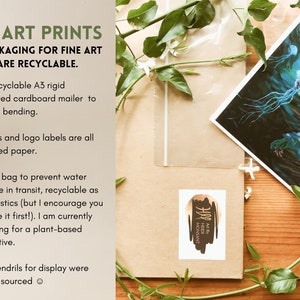 Fine art prints are shipped in eco-friendly packaging. fantasy art prints by Australian artist Heidi Monsant