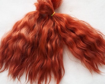 Mohair Doll Hair color ultra black 8-12/" in 0.35 oz locks angora DIY baby reborn