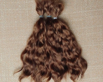 Mohair Doll Hair In Reborn Doll Kits & Supplies Tibetan Lamb Mohair Mango Melon 12 X 3 OOAK Mongolian Curly Wool For Reborn Asian Dolls In Reborn Dolls - Foto 7