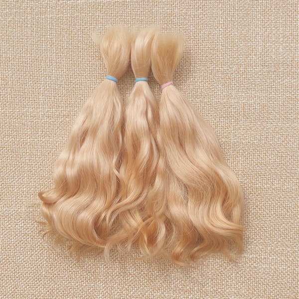 Premium mohair hair for doll , 6,5"( 16-17sm)  blond #74Angora mohair for doll reborn mohair locks for doll Waldorf BJD Blythe reborn