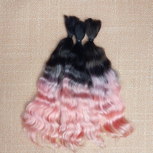 Premium mohair hair for doll , 8,5"(21-22sm) ombre  #62 Angora mohair for wigs for doll  mohair locks for doll  BJD Blythe