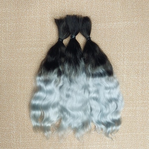 Cabelo mohair premium 8" (20-21 cm) ombre #61 Mohair Angorá para perucas, mechas de mohair para bonecas BJD Blythe