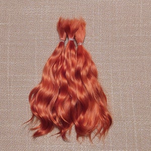 Premium mohair hair for doll , 7,5"( 19-20sm) redheads #43Angora mohair for doll reborn mohair locks for doll Waldorf BJD Blythe reborn