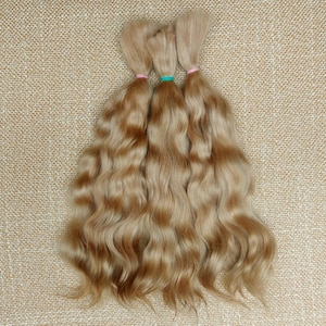 Premium mohair hair for doll , 8&quot;( 20-21sm)  blond #6 Angora mohair for doll reborn mohair locks for doll Waldorf BJD Blythe