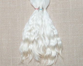 long mohair hair for doll , 9,5"( 24-25sm) not painted #66 Angora mohair for doll reborn mohair locks for doll Waldorf BJD Blythe