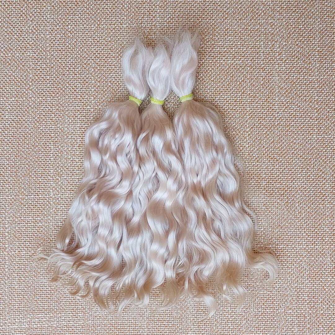 Premium Mohair Hair for Doll 7 1819sm Blond 1 Etsy UK