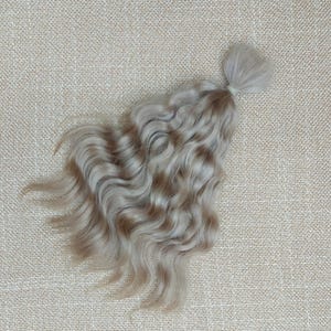 Premium mohair hair for doll , 8,5&quot;(21-22sm) blond  #11 Angora mohair for doll  mohair locks for doll Waldorf BJD Blythe