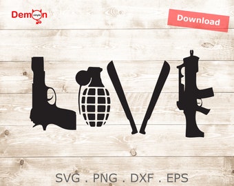 Download Love Guns Svg Etsy PSD Mockup Templates