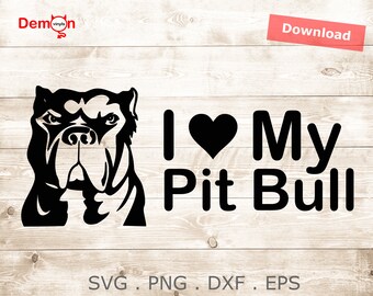 Download Love My Pitbull Svg Etsy